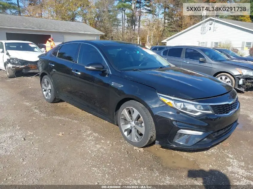 5XXGT4L38KG291738 2019 Kia Optima S