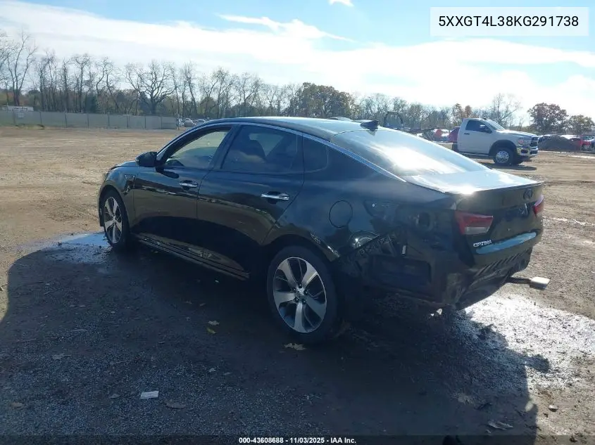 5XXGT4L38KG291738 2019 Kia Optima S