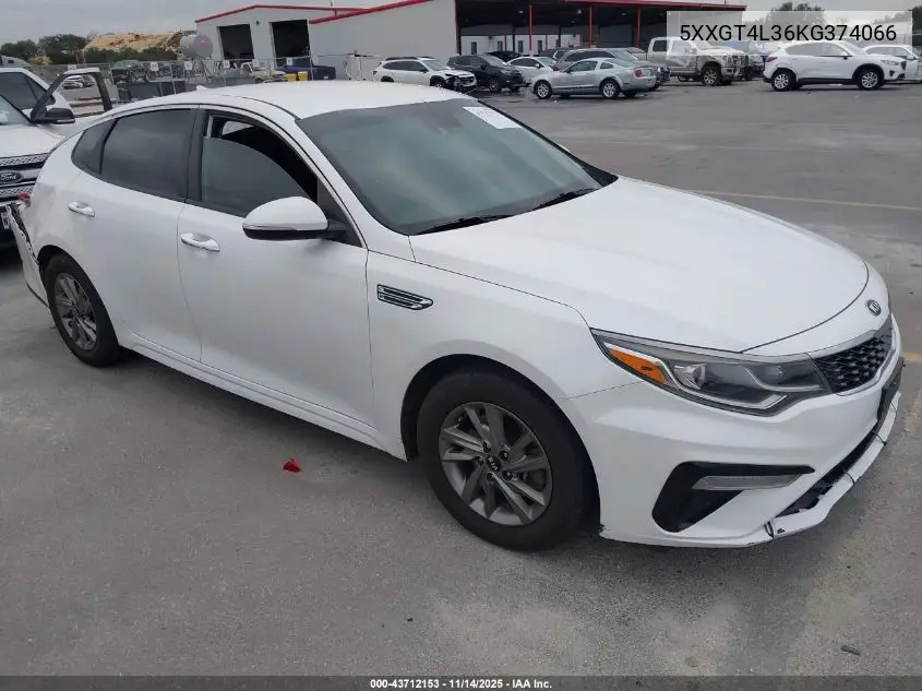 5XXGT4L36KG374066 2019 Kia Optima Lx