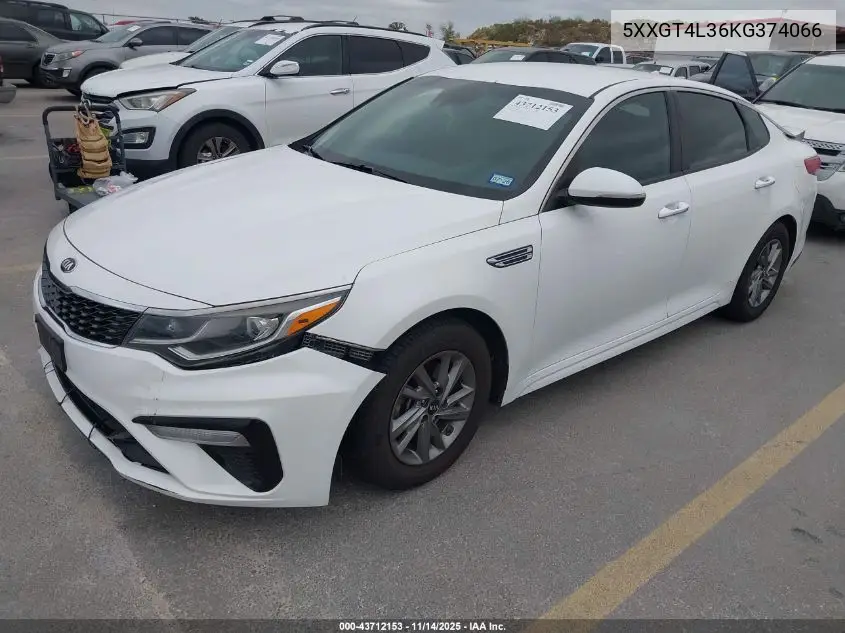5XXGT4L36KG374066 2019 Kia Optima Lx