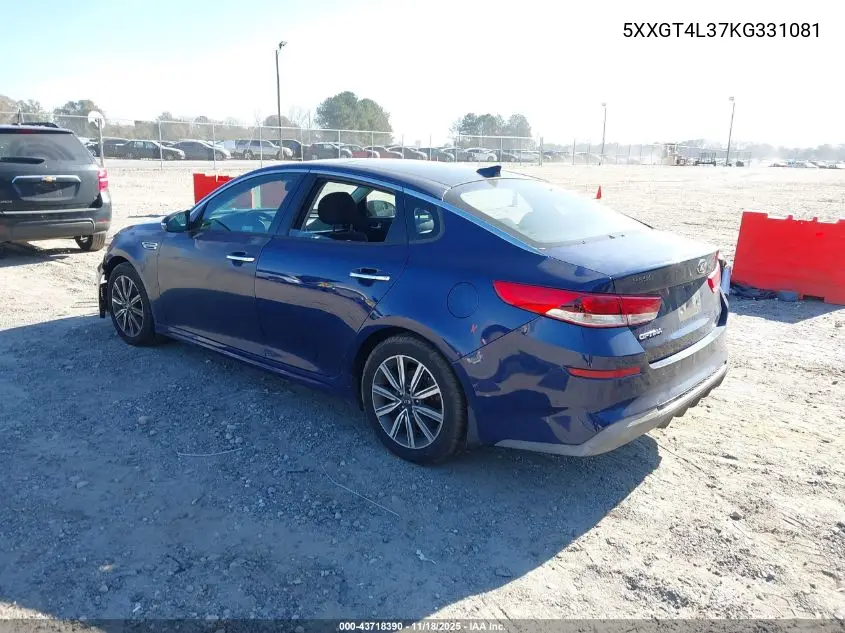 5XXGT4L37KG331081 2019 Kia Optima Lx