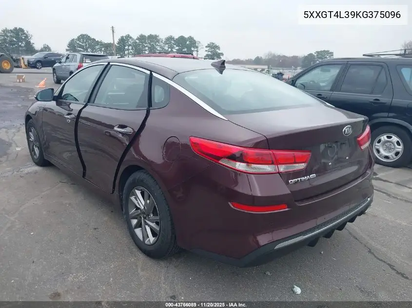 5XXGT4L39KG375096 2019 Kia Optima Lx
