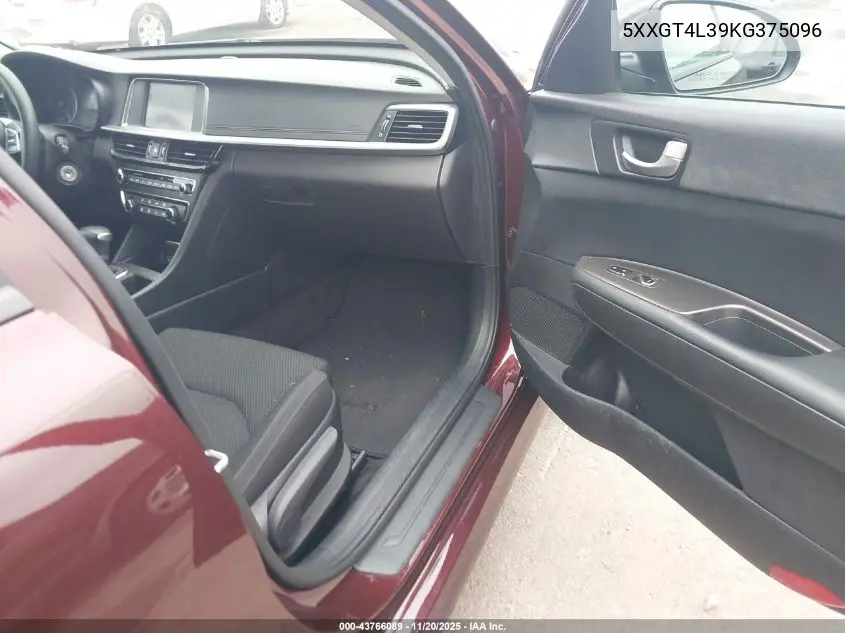 5XXGT4L39KG375096 2019 Kia Optima Lx