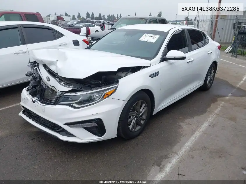 5XXGT4L38KG372285 2019 Kia Optima Lx
