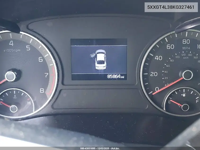 5XXGT4L38KG327461 2019 Kia Optima Lx