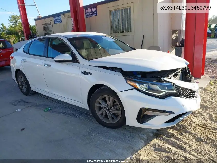 5XXGT4L30LG450799 2020 Kia Optima Lx