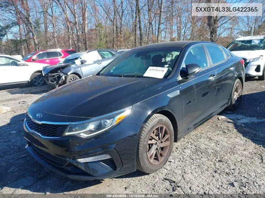 5XXGT4L33LG422365 2020 Kia Optima Lx