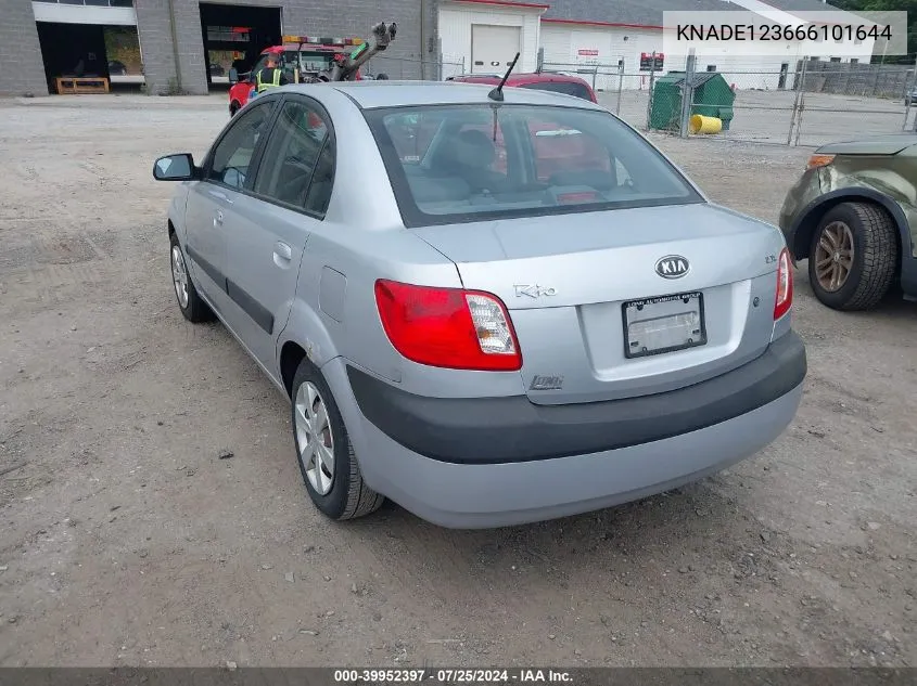 KNADE123666101644 2006 Kia Rio Lx