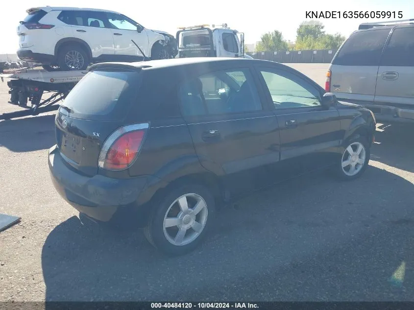 KNADE163566059915 2006 Kia Rio5 Sx