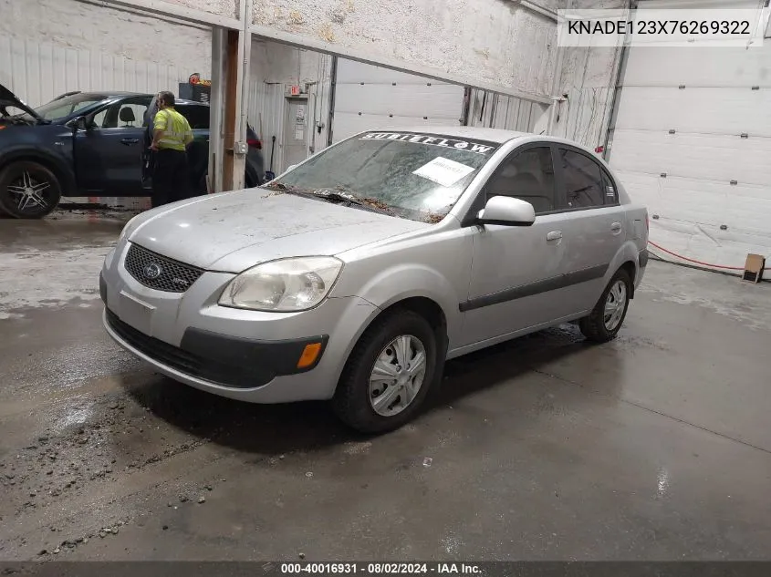 KNADE123X76269322 2007 Kia Rio