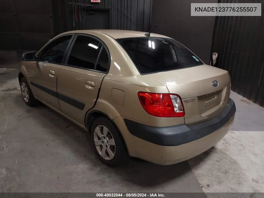 KNADE123776255507 2007 Kia Rio Lx