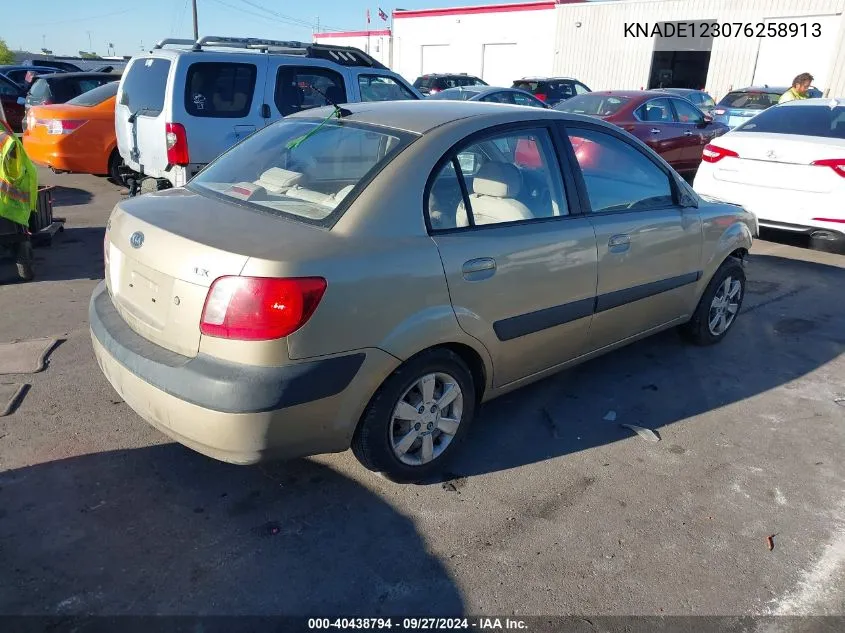 KNADE123076258913 2007 Kia Rio Lx