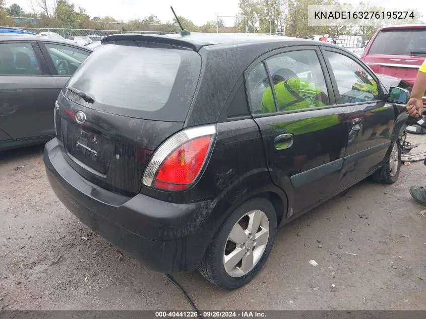 KNADE163276195274 2007 Kia Rio5 Sx