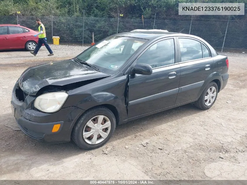 KNADE123376190025 2007 Kia Rio Lx