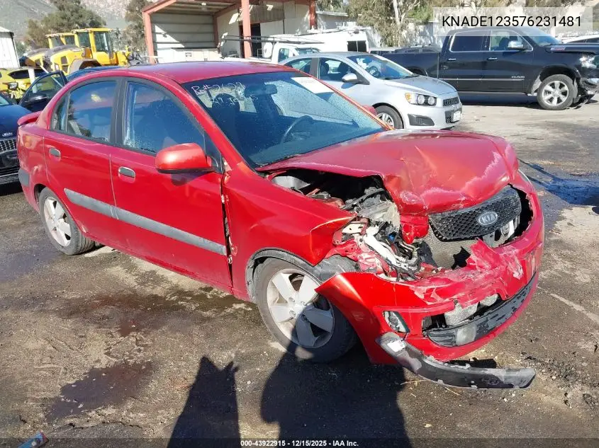 KNADE123576231481 2007 Kia Rio Sx