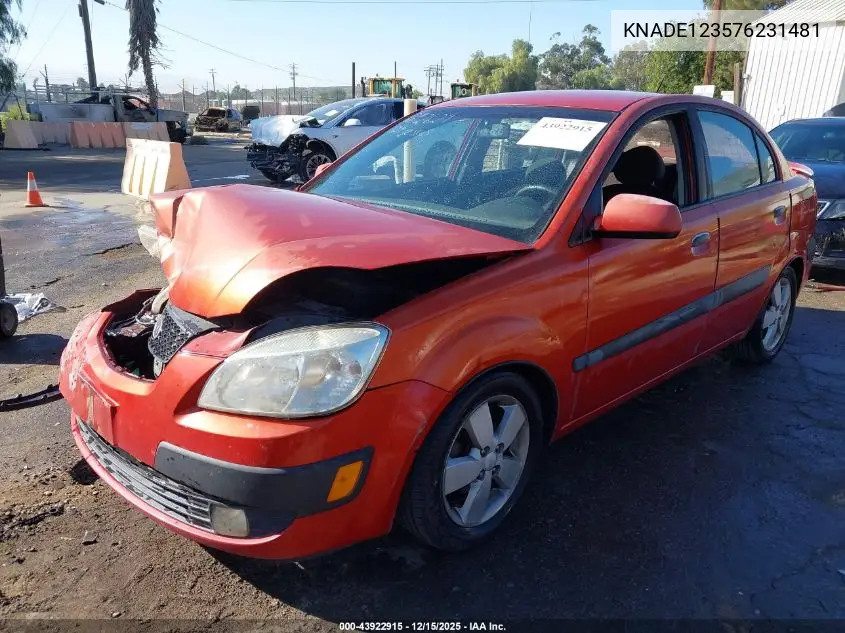 KNADE123576231481 2007 Kia Rio Sx