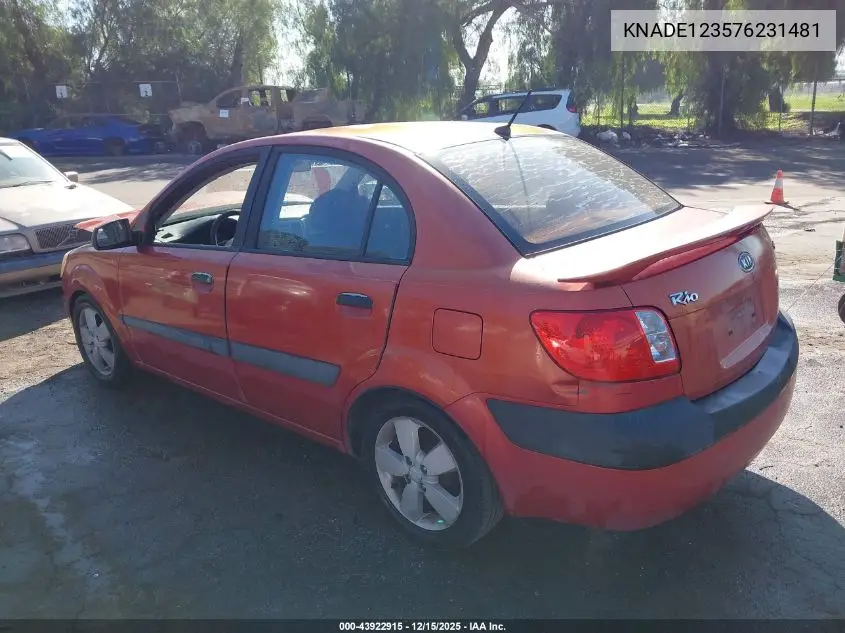 KNADE123576231481 2007 Kia Rio Sx