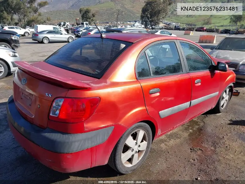 KNADE123576231481 2007 Kia Rio Sx