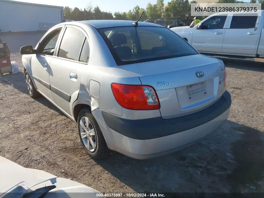 KNADE123986379375 2008 Kia Rio Lx