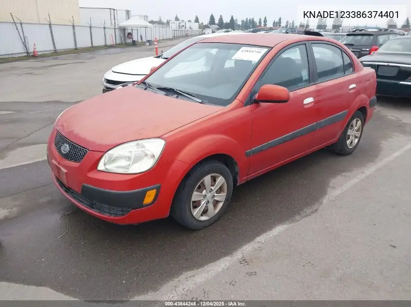 KNADE123386374401 2008 Kia Rio Lx