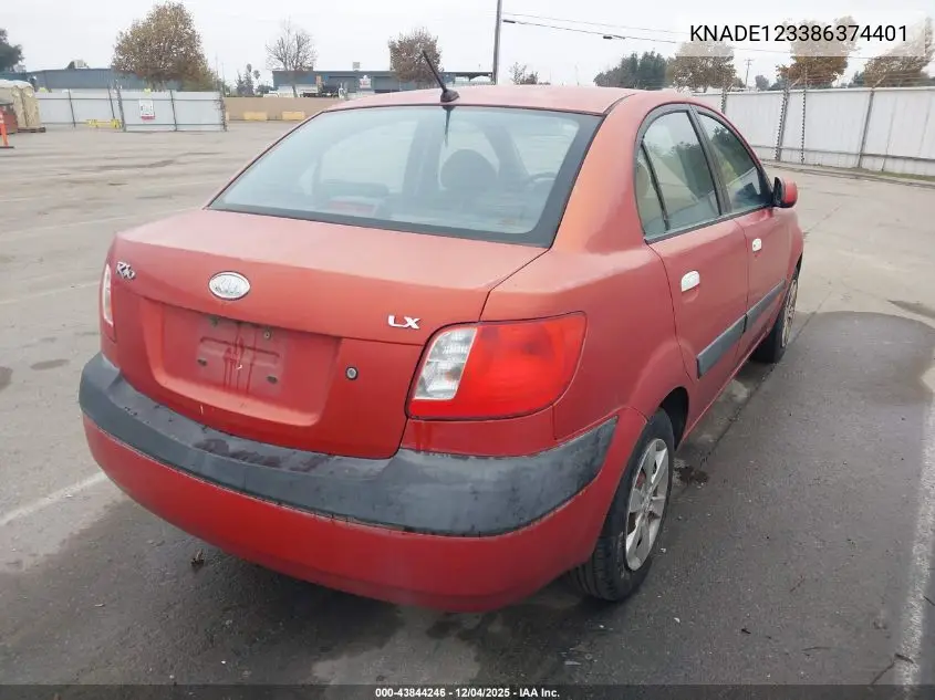 KNADE123386374401 2008 Kia Rio Lx