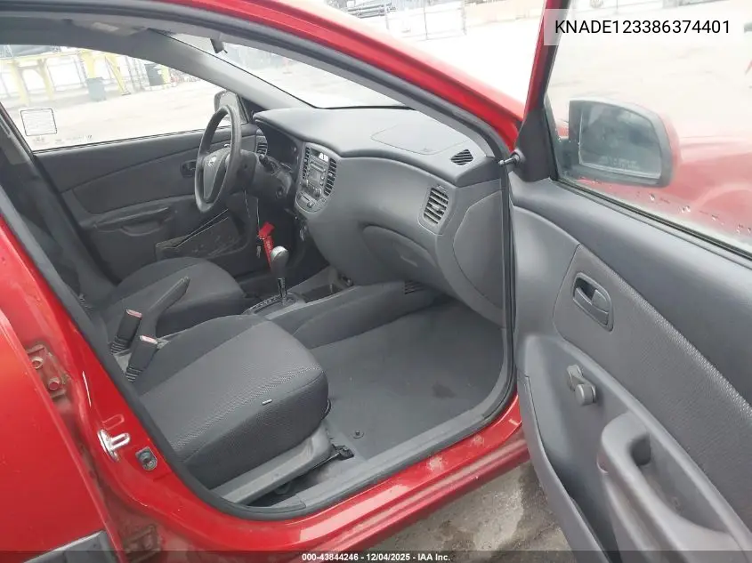 KNADE123386374401 2008 Kia Rio Lx