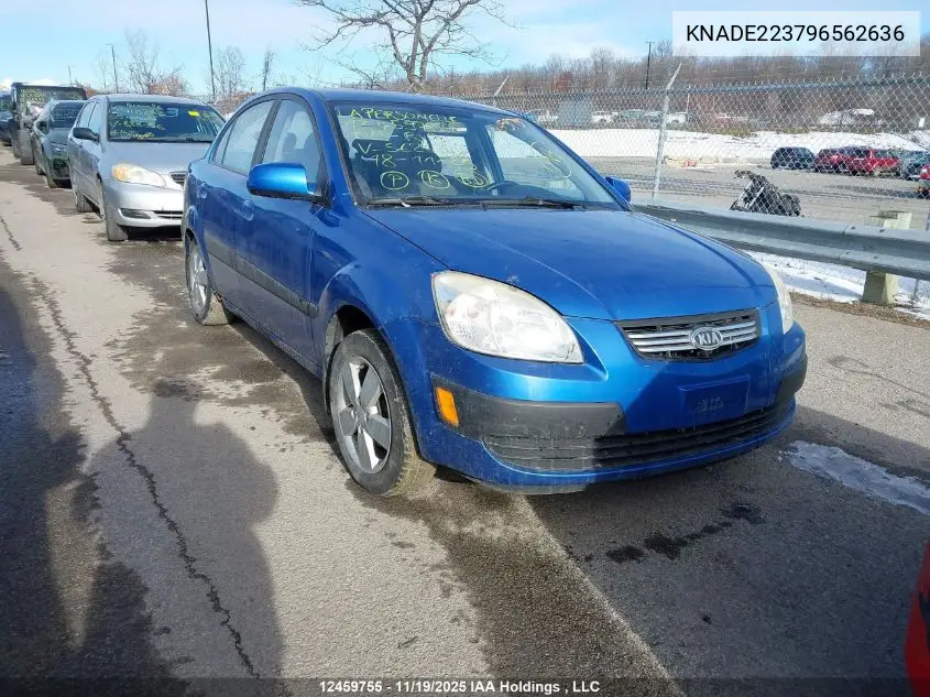 KNADE223796562636 2009 Kia Rio Lx/Sx
