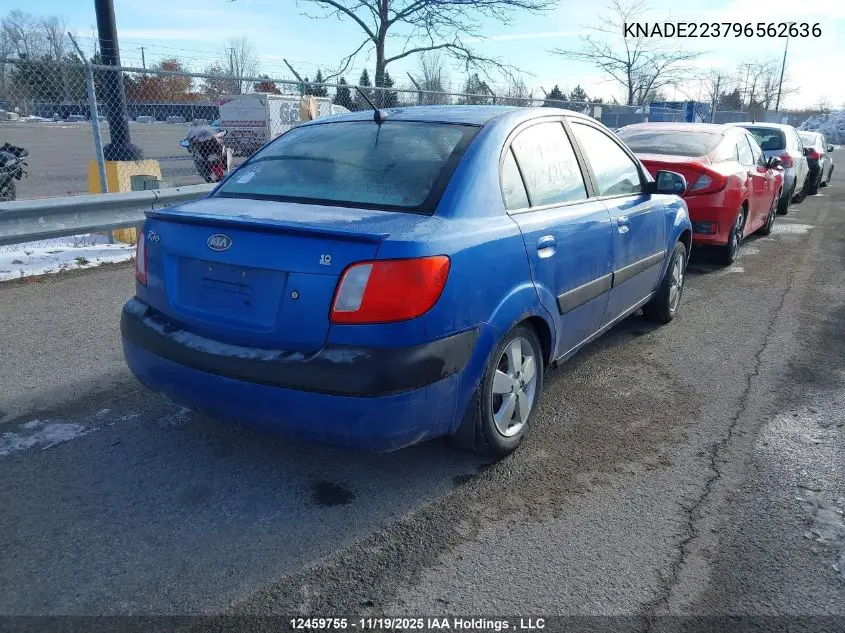 KNADE223796562636 2009 Kia Rio Lx/Sx