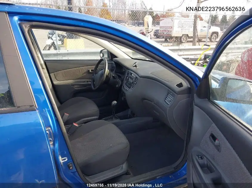 KNADE223796562636 2009 Kia Rio Lx/Sx