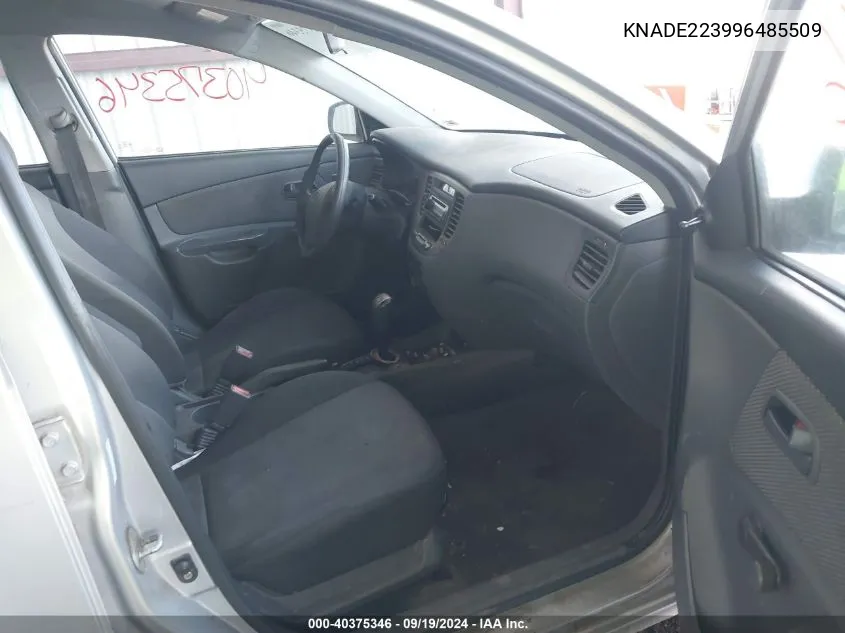 KNADE223996485509 2009 Kia Rio Lx