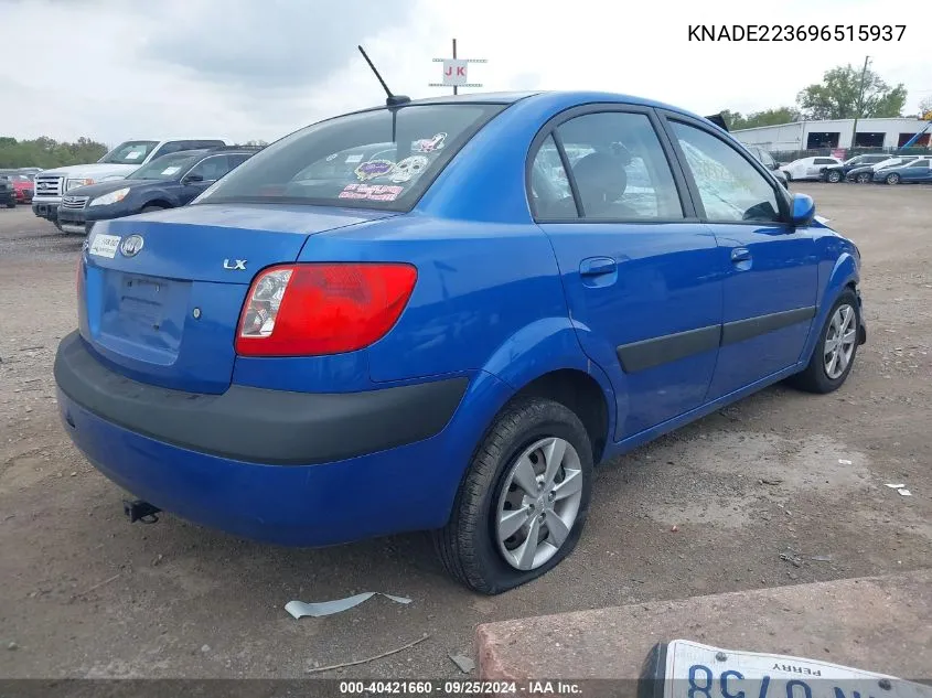 KNADE223696515937 2009 Kia Rio Lx