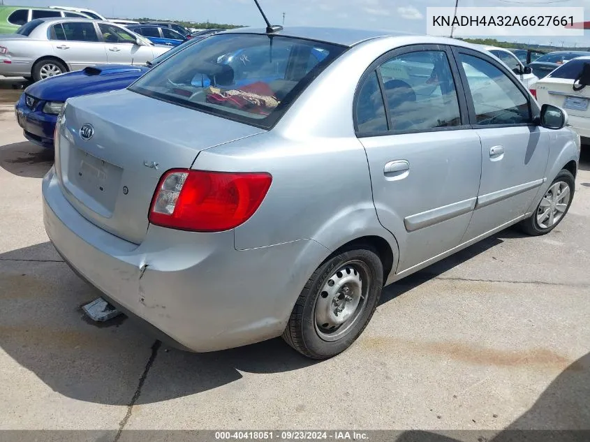 KNADH4A32A6627661 2010 Kia Rio Lx