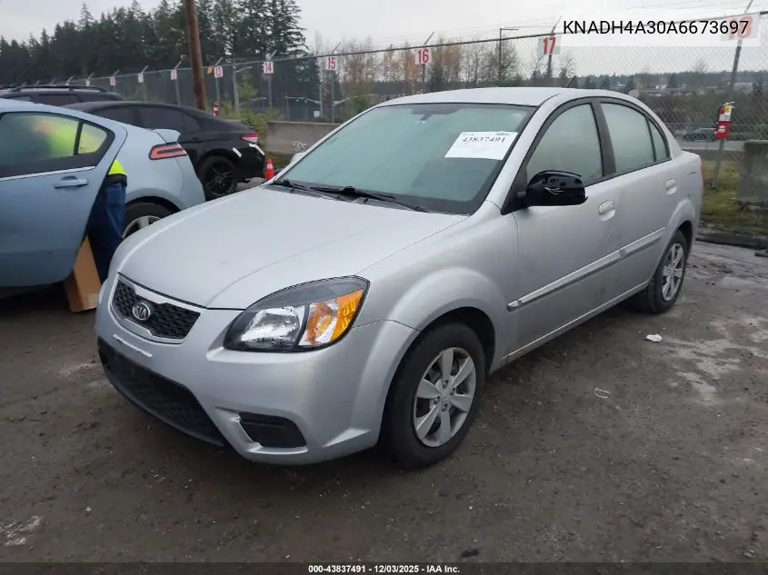KNADH4A30A6673697 2010 Kia Rio Lx