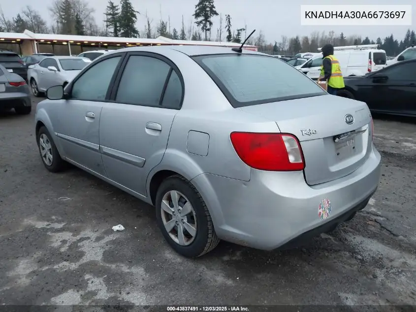 KNADH4A30A6673697 2010 Kia Rio Lx