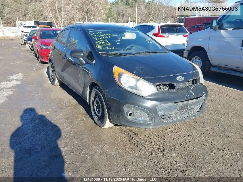 KNADM5A30C6756003 2012 Kia Rio