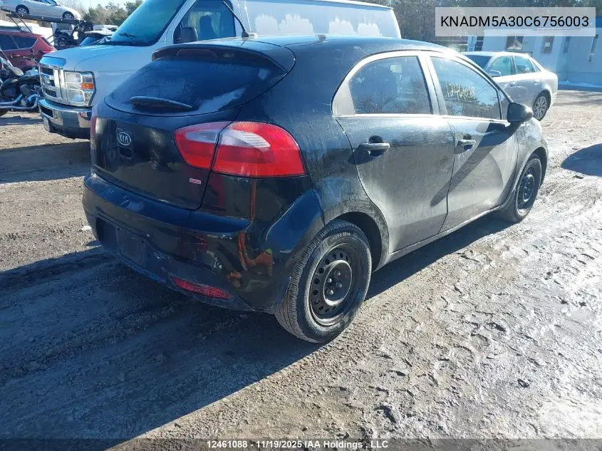 KNADM5A30C6756003 2012 Kia Rio