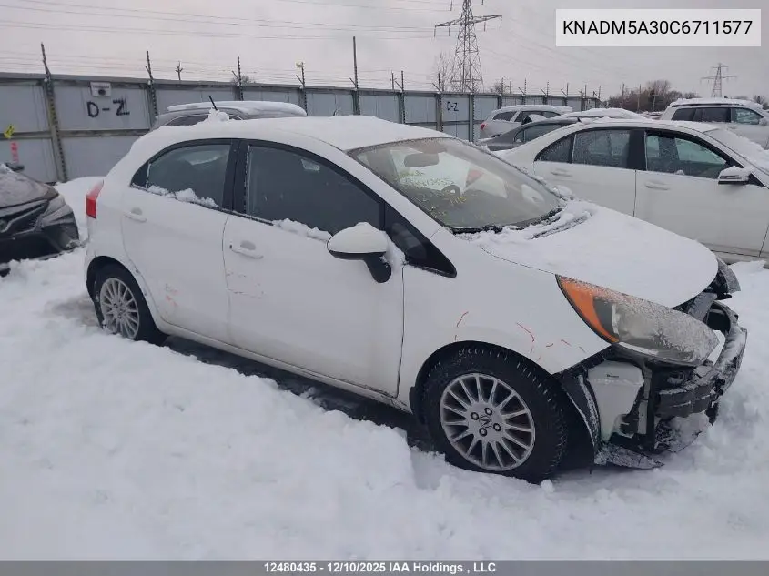 KNADM5A30C6711577 2012 Kia Rio Ex/Lx/Lx+/Sx