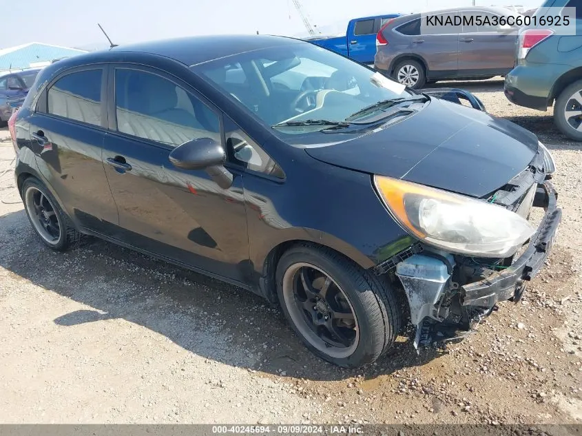 KNADM5A36C6016925 2012 Kia Rio5 Lx