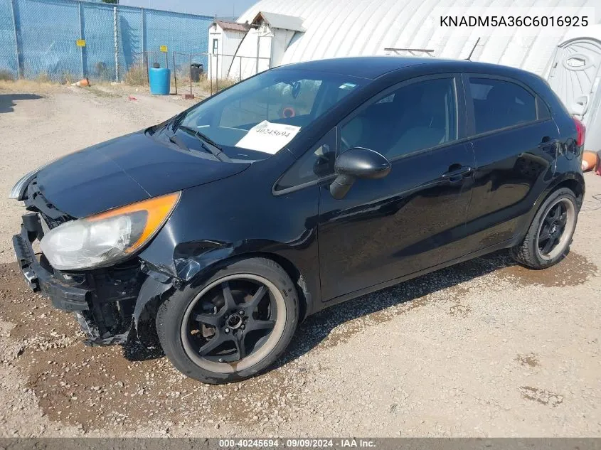 KNADM5A36C6016925 2012 Kia Rio5 Lx