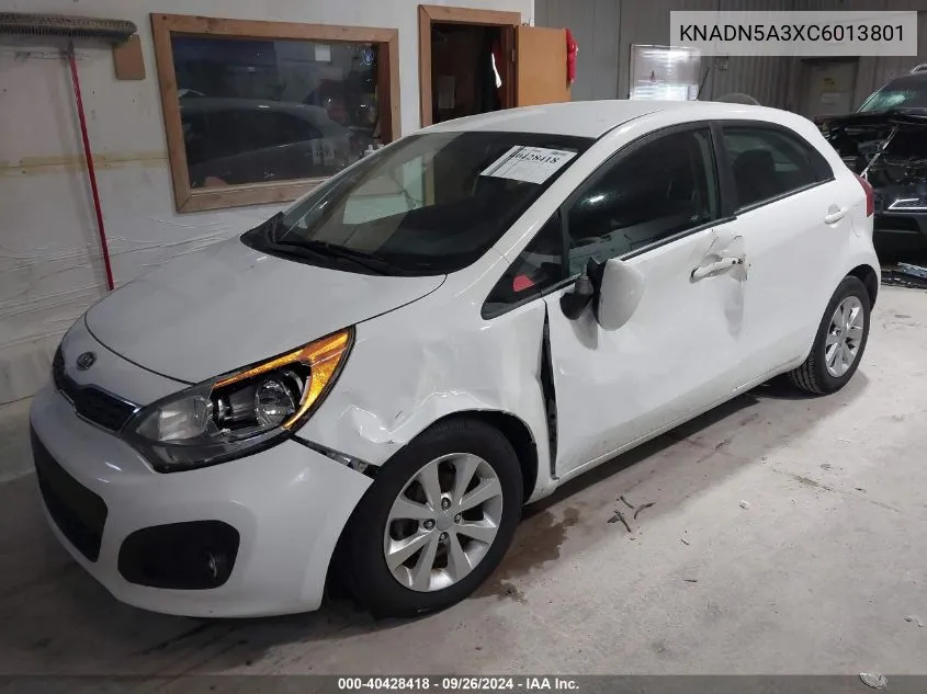 KNADN5A3XC6013801 2012 Kia Rio5 Ex