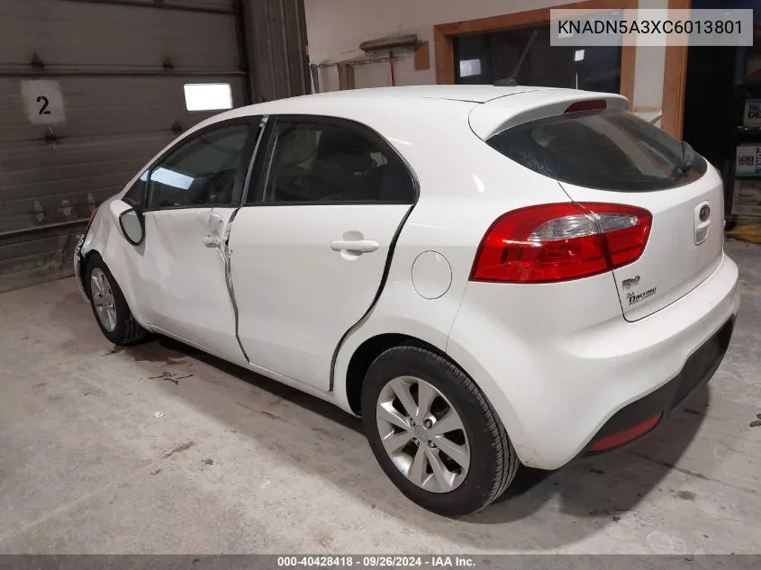 KNADN5A3XC6013801 2012 Kia Rio5 Ex