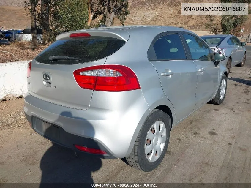 KNADM5A32C6016887 2012 Kia Rio5 Lx