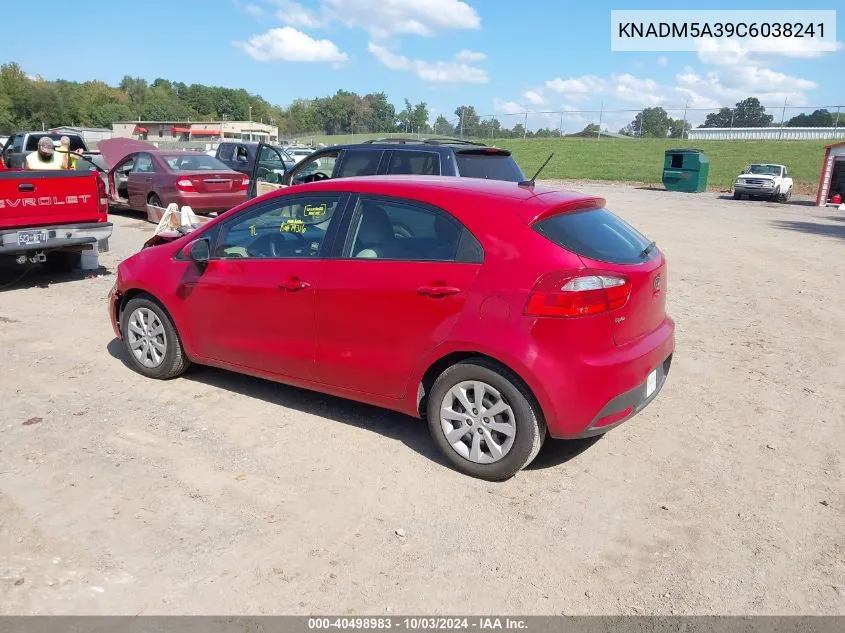 KNADM5A39C6038241 2012 Kia Rio5 Lx