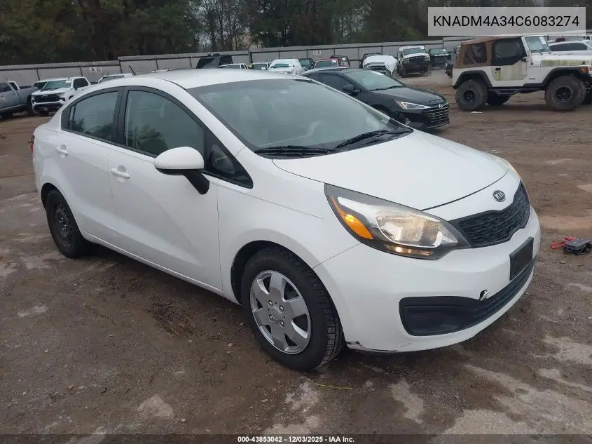 KNADM4A34C6083274 2012 Kia Rio Lx