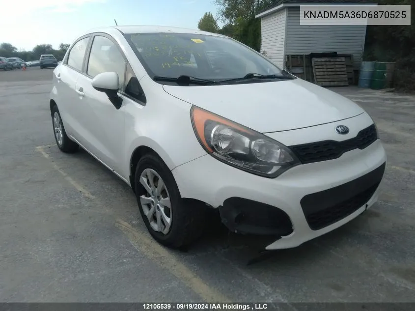 KNADM5A36D6870525 2013 Kia Rio