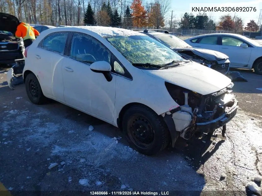KNADM5A33D6892076 2013 Kia Rio Lx