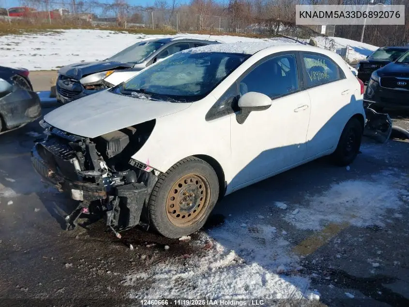 KNADM5A33D6892076 2013 Kia Rio Lx