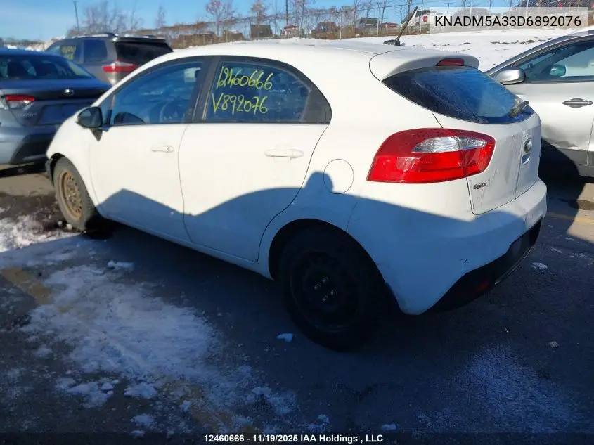 KNADM5A33D6892076 2013 Kia Rio Lx