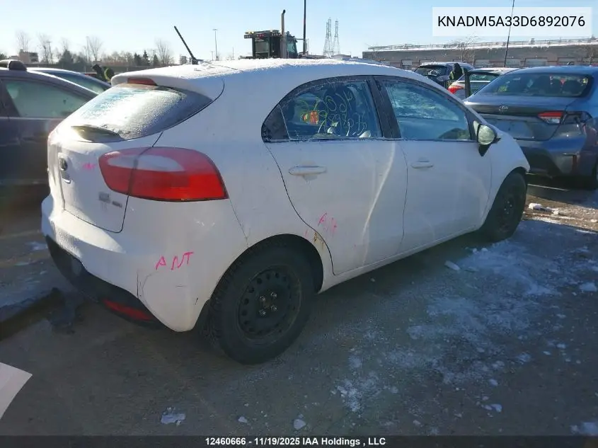 KNADM5A33D6892076 2013 Kia Rio Lx