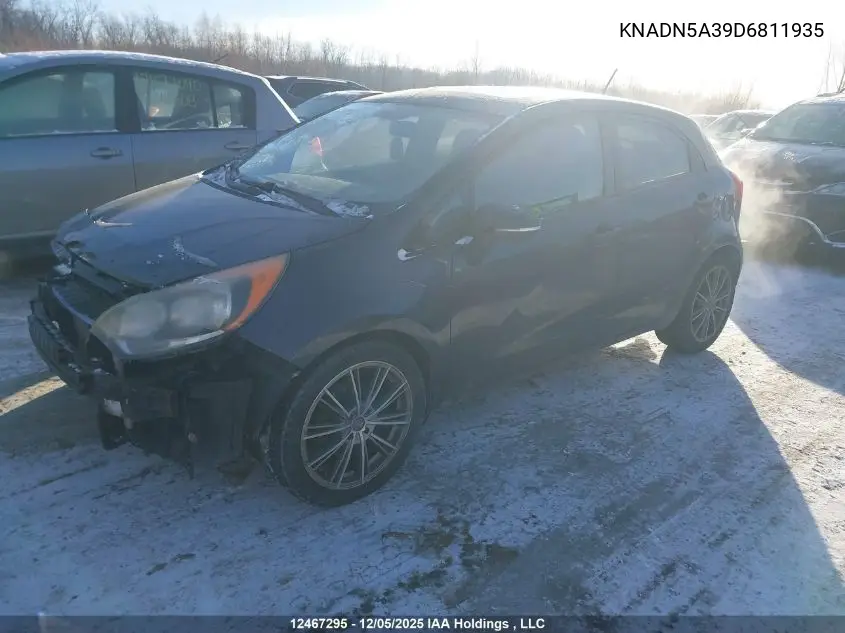 KNADN5A39D6811935 2013 Kia Rio Ex/Sx